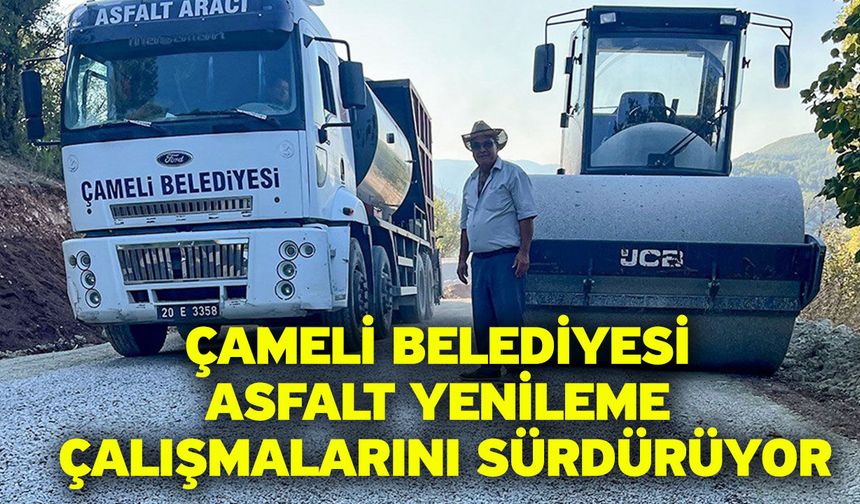 Çameli Belediyesi asfalt yenileme çalışmalarını sürdürüyor