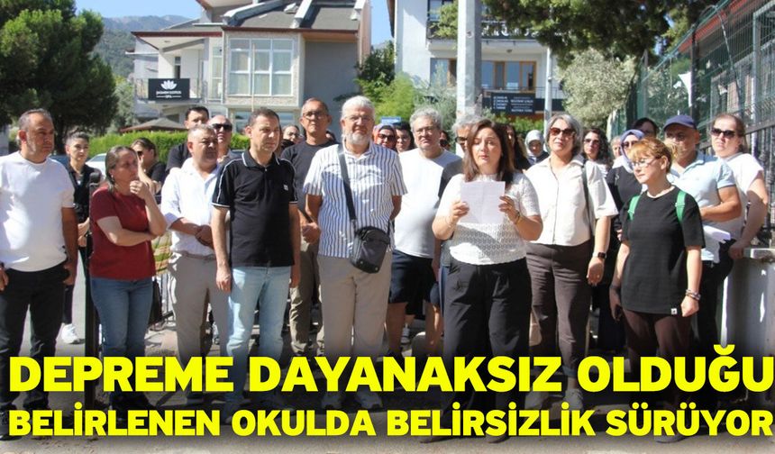 Depreme dayanaksız olduğu belirlenen okulda belirsizlik sürüyor