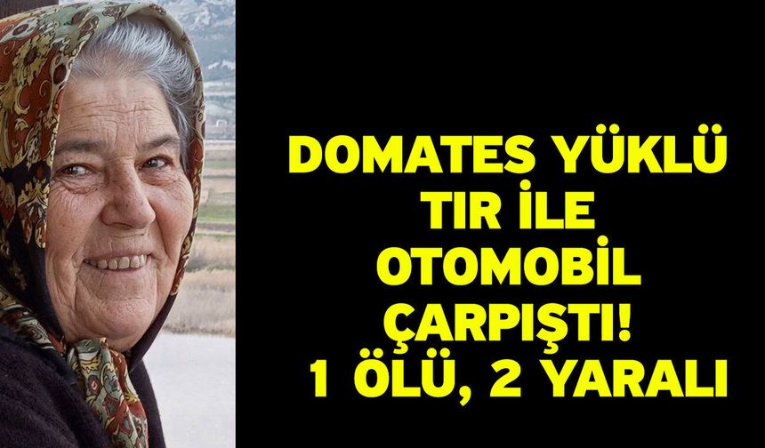 Domates yüklü tır ile otomobil çarpıştı! 1 ölü, 2 yaralı