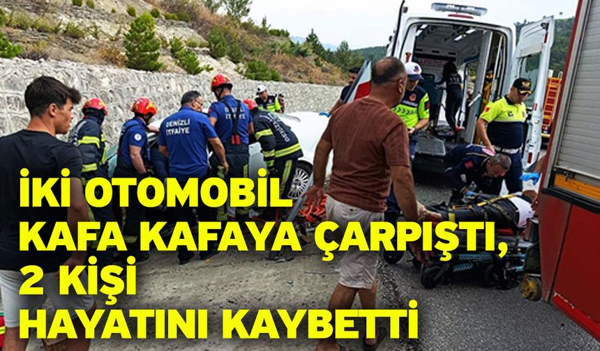 İki Otomobil Kafa Kafaya Çarpıştı, 2 Kişi Hayatını Kaybetti