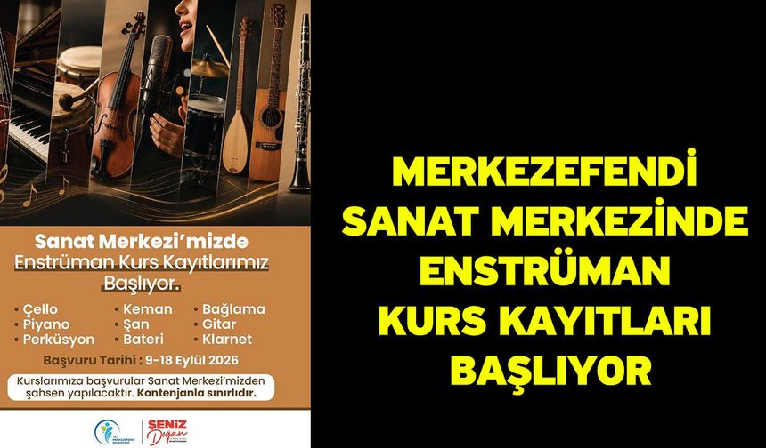 Merkezefendi Sanat Merkezinde enstrüman kurs kayıtları başlıyor
