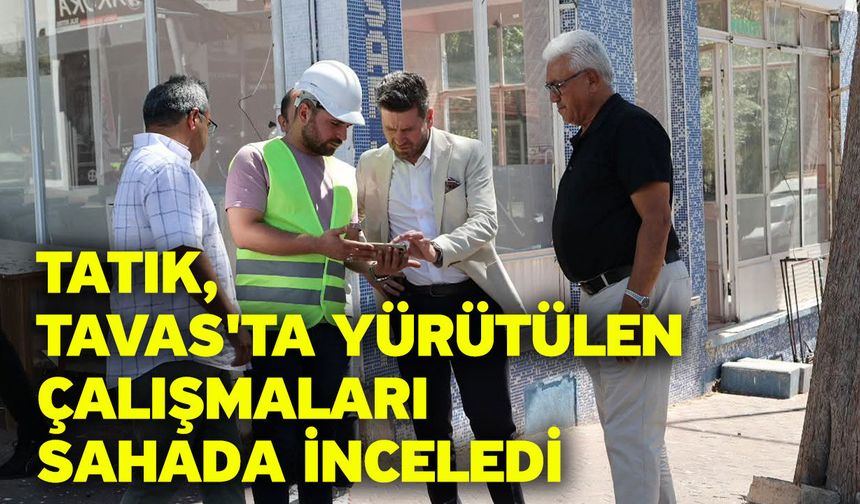 Tatık, Tavas'ta yürütülen çalışmaları sahada inceledi