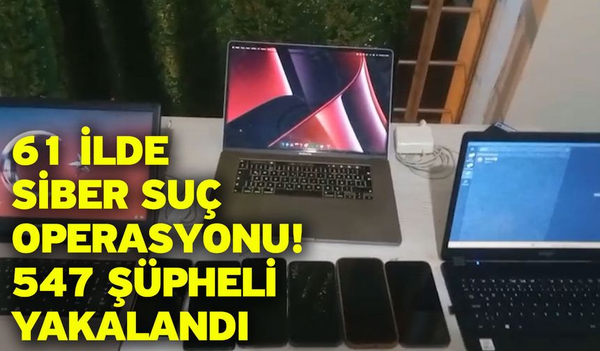 61 İlde Siber Suç Operasyonu! 547 Şüpheli Yakalandı