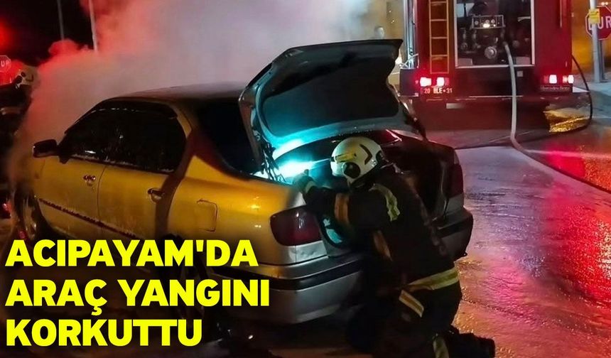 Acıpayam'da araç yangını korkuttu