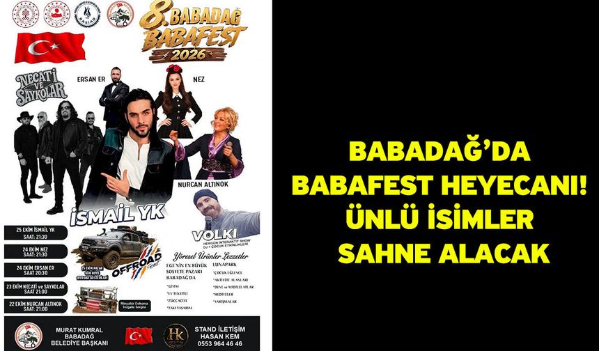 Babadağ’da Babafest Heyecanı! Ünlü İsimler Sahne Alacak