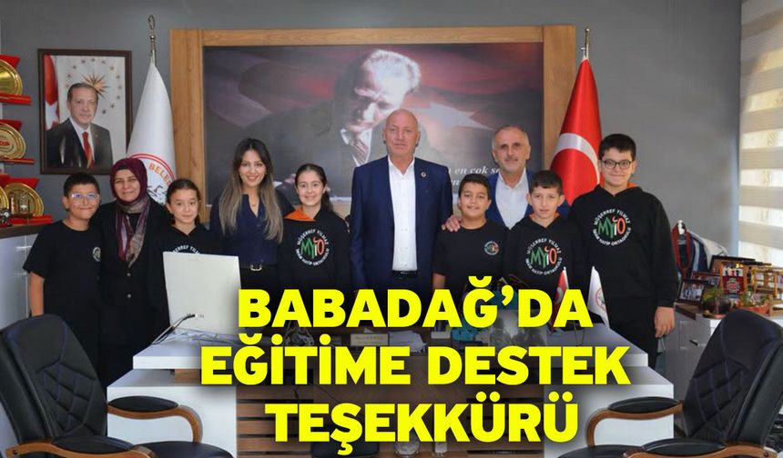 Babadağ’da Eğitime Destek Teşekkürü