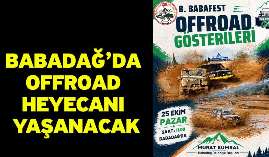Babadağ’da Offroad Heyecanı Yaşanacak