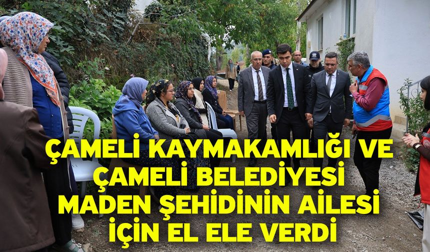 Çameli Kaymakamlığı Ve Çameli Belediyesi Maden Şehidinin Ailesi İçin El Ele Verdi