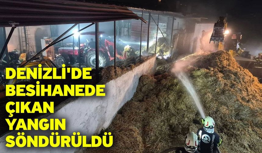 Denizli'de besihanede çıkan yangın söndürüldü