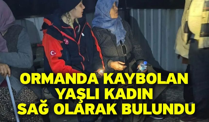 Ormanda kaybolan yaşlı kadın sağ olarak bulundu
