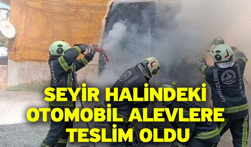 Seyir halindeki otomobil alevlere teslim oldu