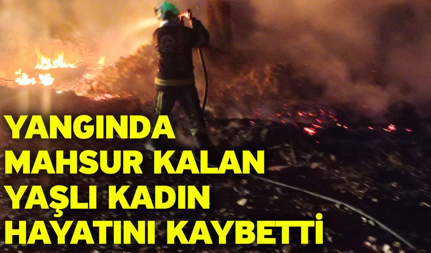 Yangında mahsur kalan yaşlı kadın hayatını kaybetti