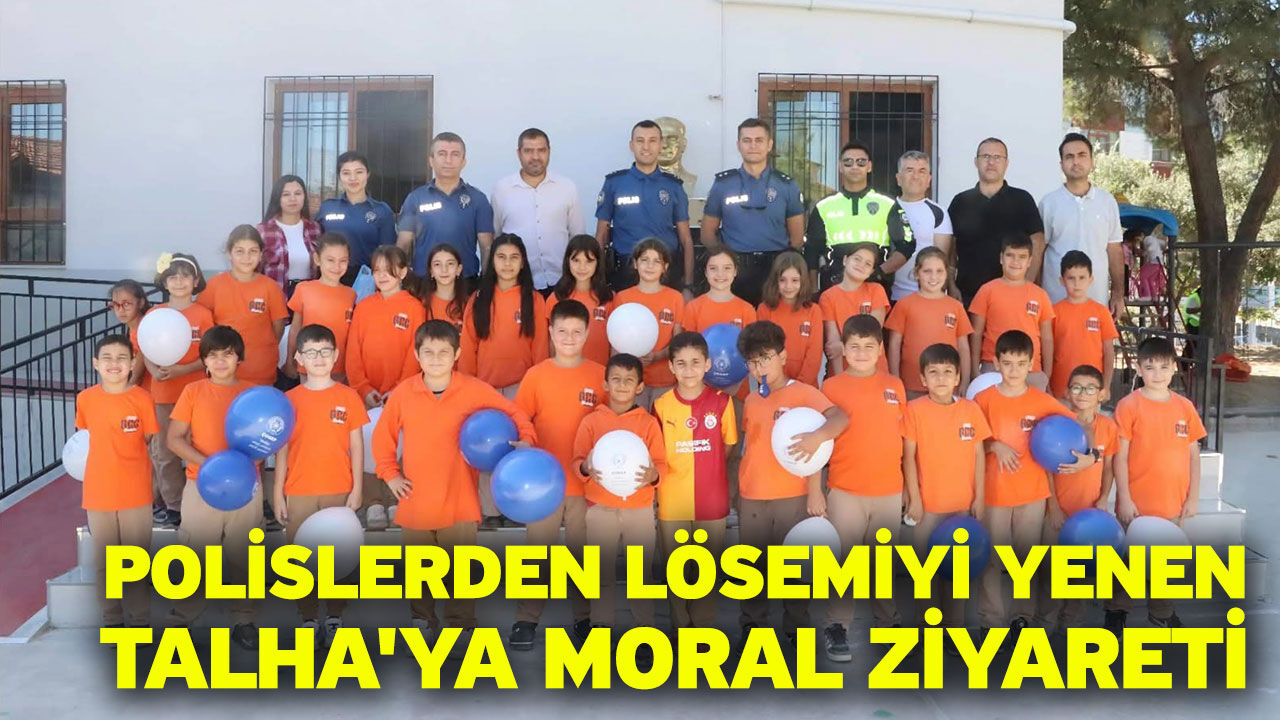 Polislerden lösemiyi yenen Talha'ya moral ziyareti