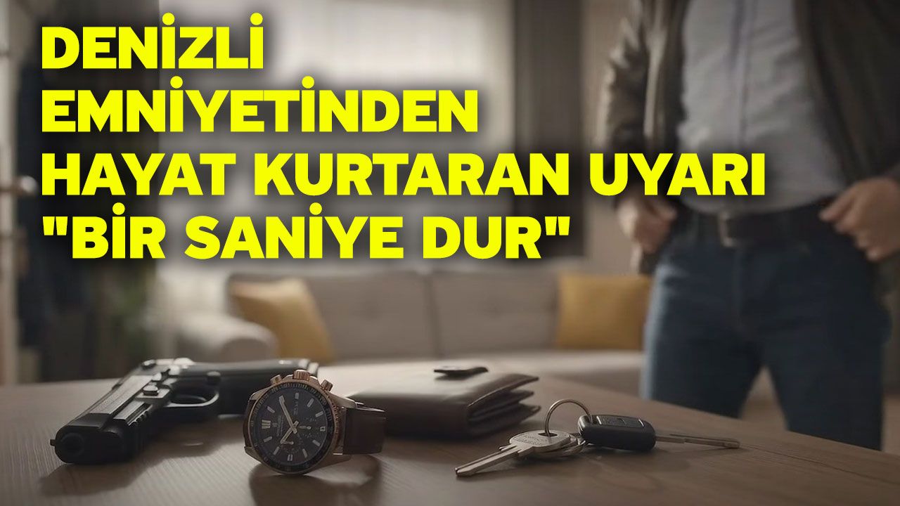 Denizli emniyetinden hayat kurtaran uyarı "Bir saniye dur"